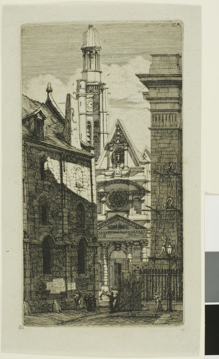 Kirche St. Etienne du Mont, Paris von Charles Meryon