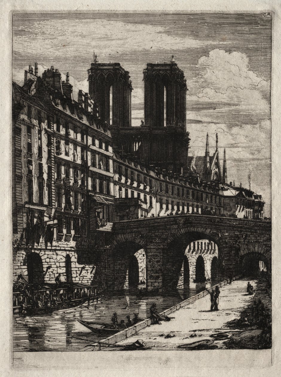 Radierungen von Paris: Le Petit Pont von Charles Meryon