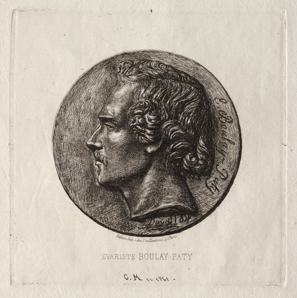Evariste Boulay-Paty; ein Dichter von Charles Meryon