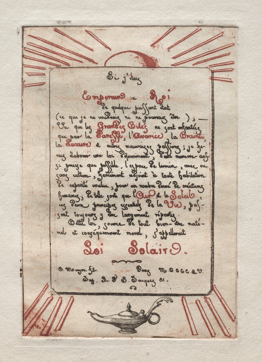 Sonnengesetz von Charles Meryon