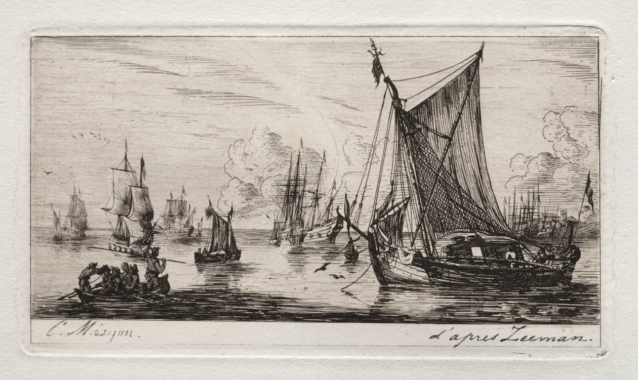 Südseefischer, 1850 von Charles Meryon