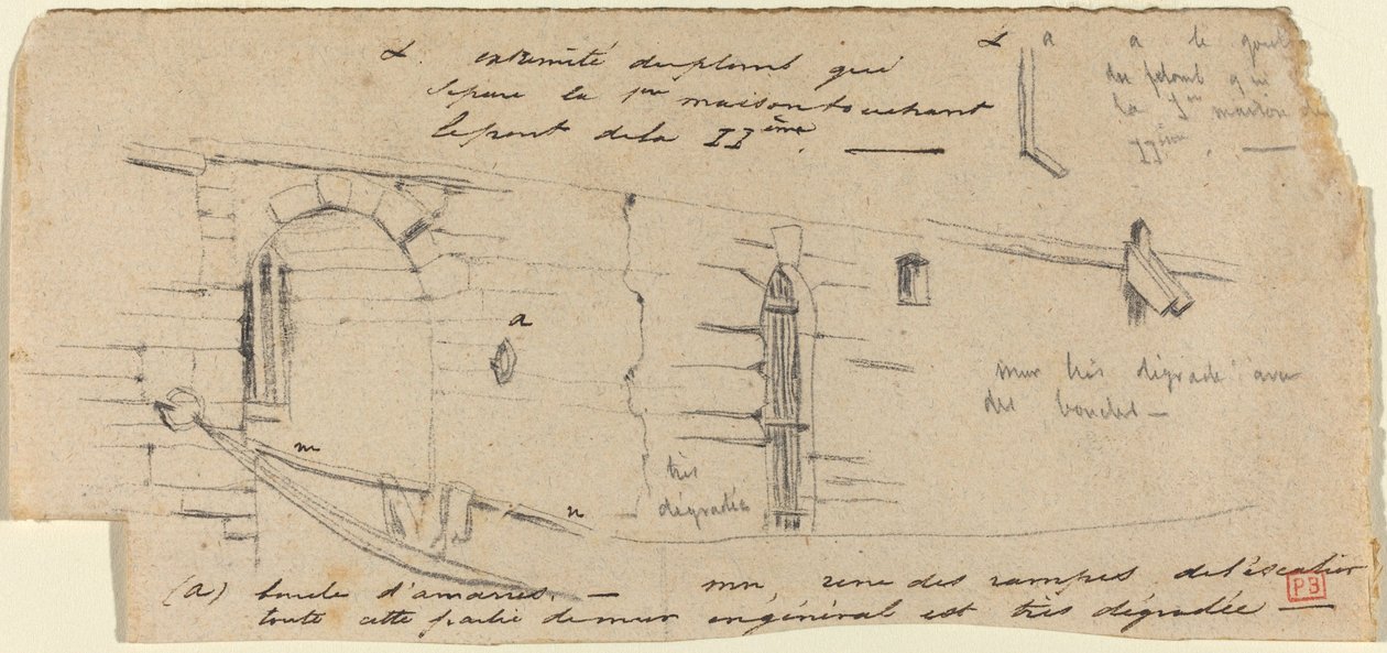 Studie für "Le Petit Pont" von Charles Meryon