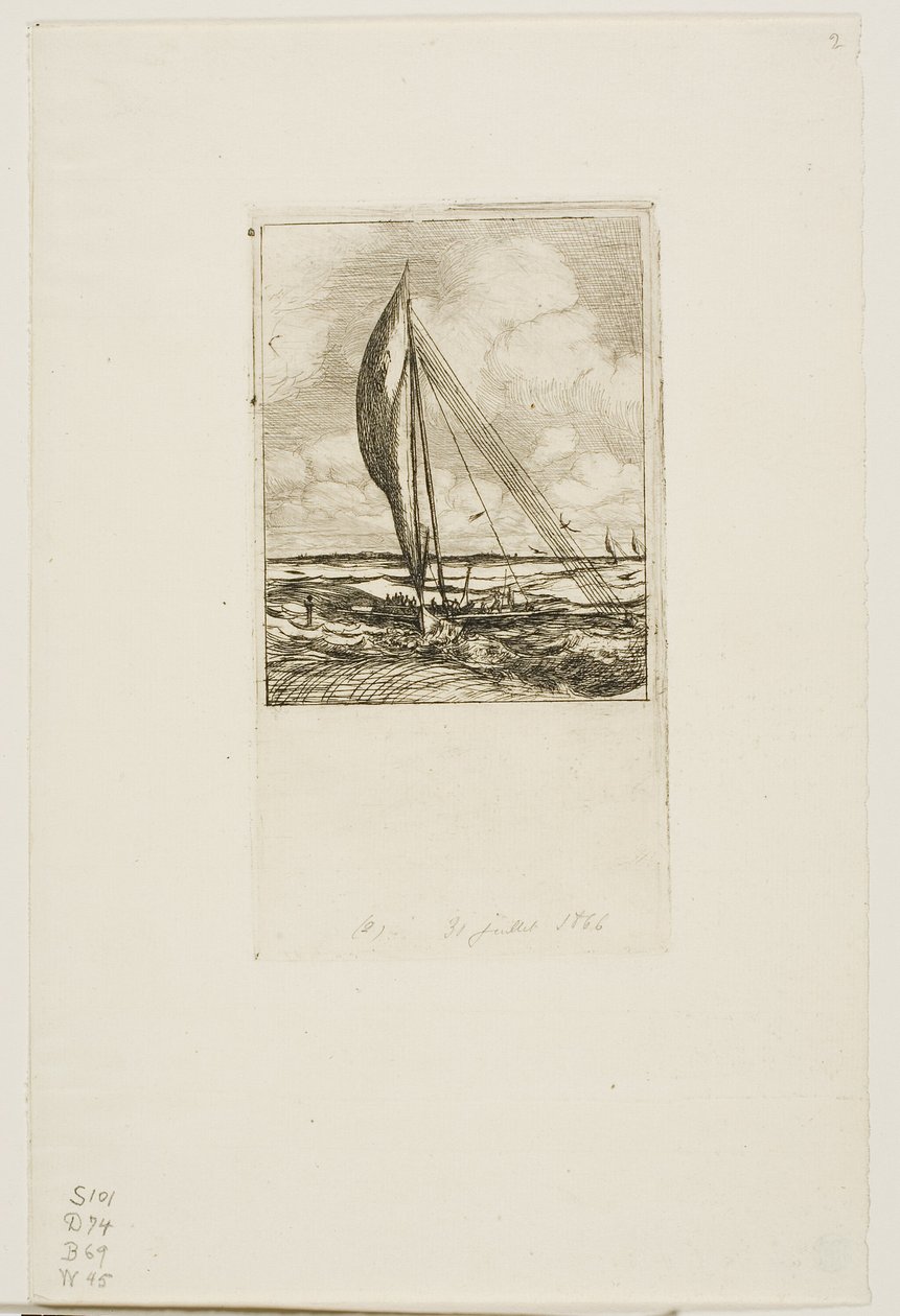 Schnellsegelnde Proa, Mulgrave-Archipel, Ozeanien von Charles Meryon