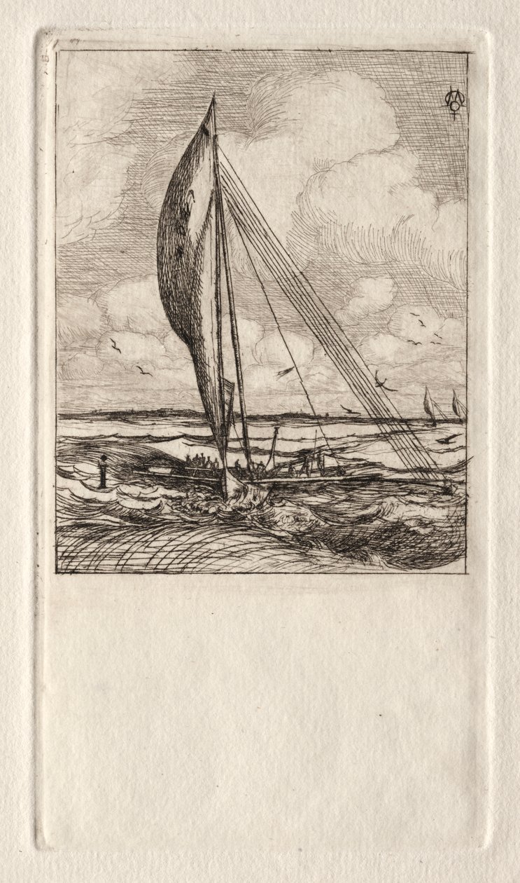 Schnell segelnde Proa, Mulgrave-Archipel, Ozeanien von Charles Meryon