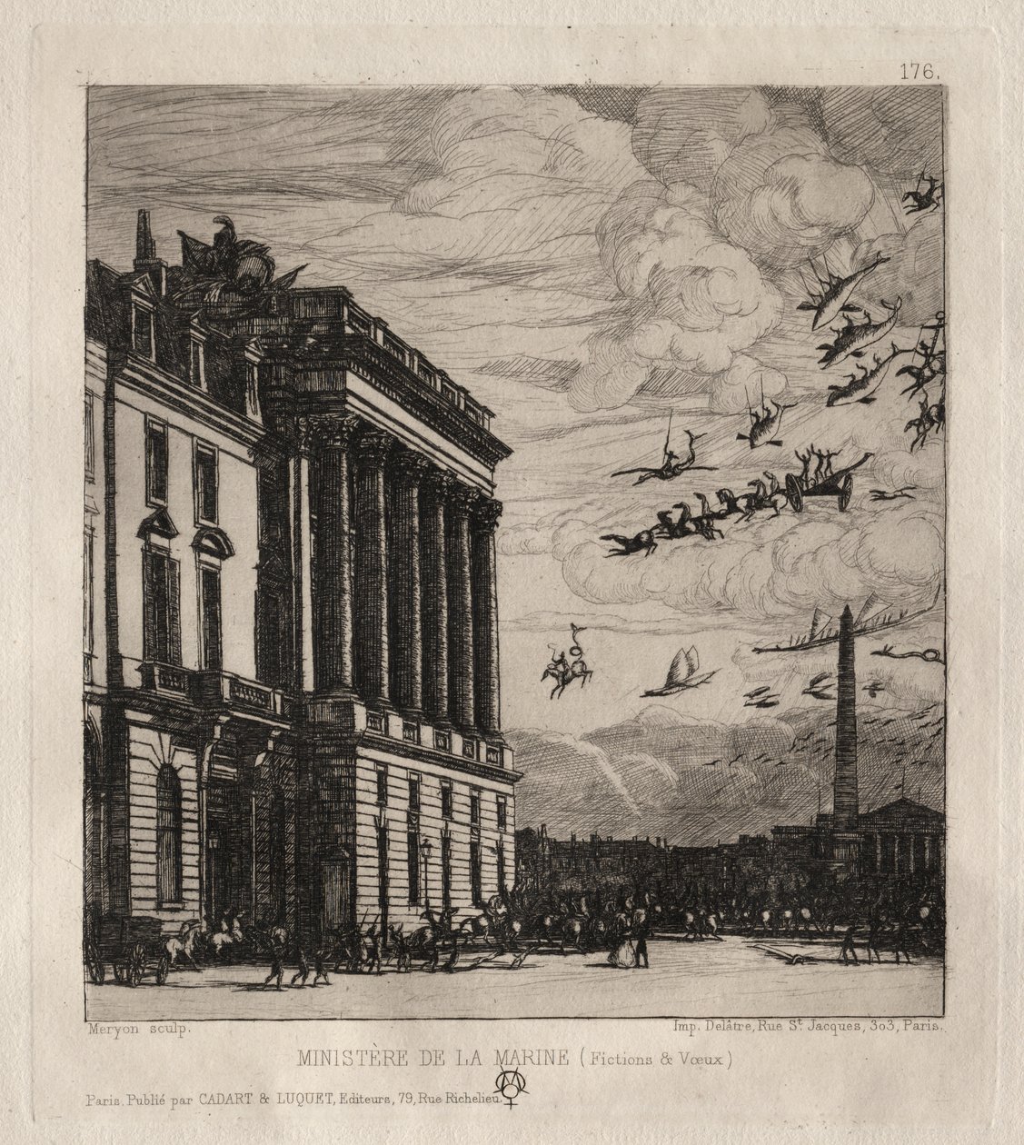 Das Admiralität, Paris von Charles Meryon