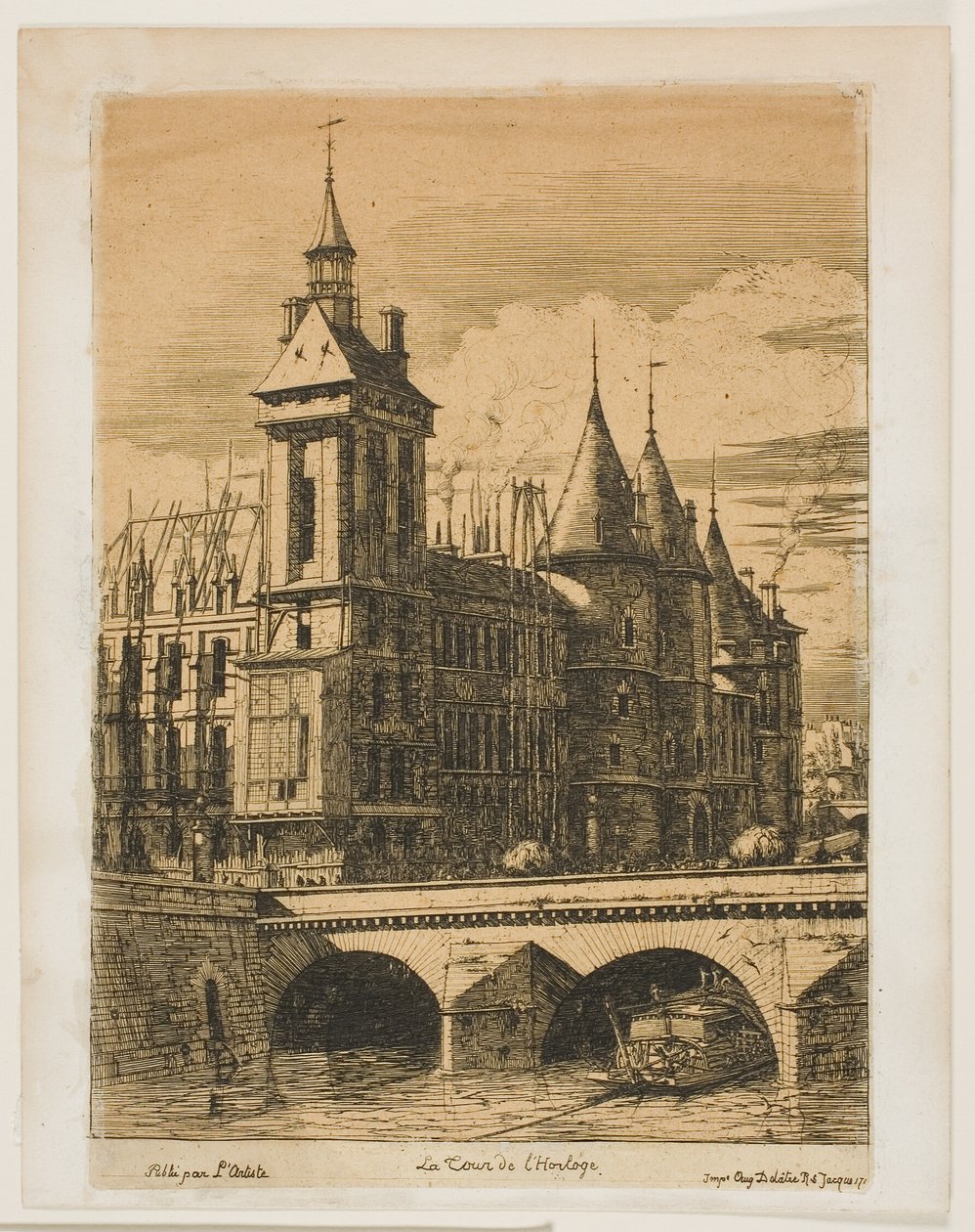 Der Uhrturm, Paris von Charles Meryon