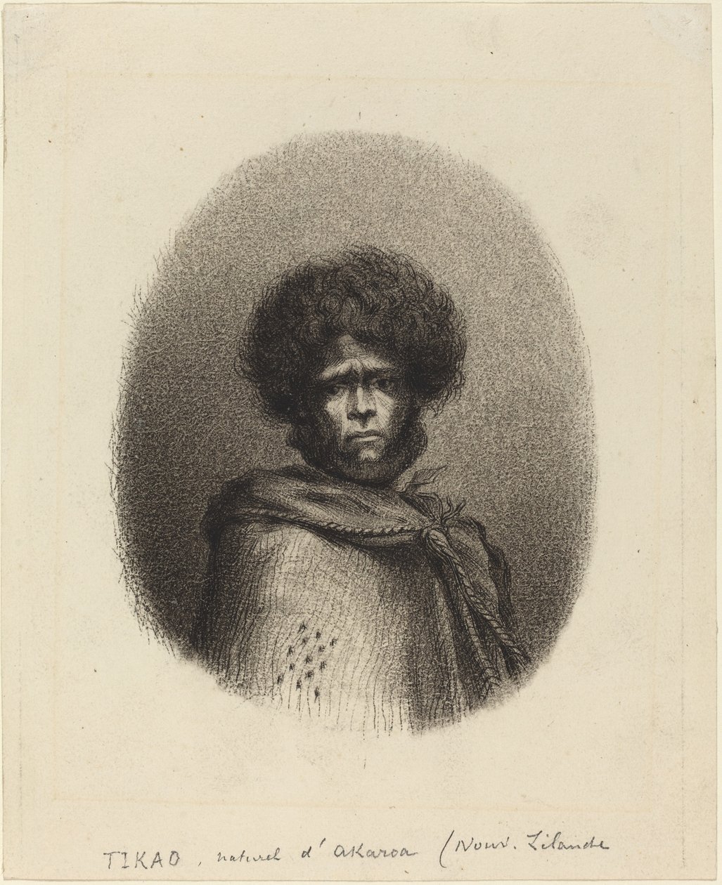 Tikao, Eingeborener von Akaroa von Charles Meryon