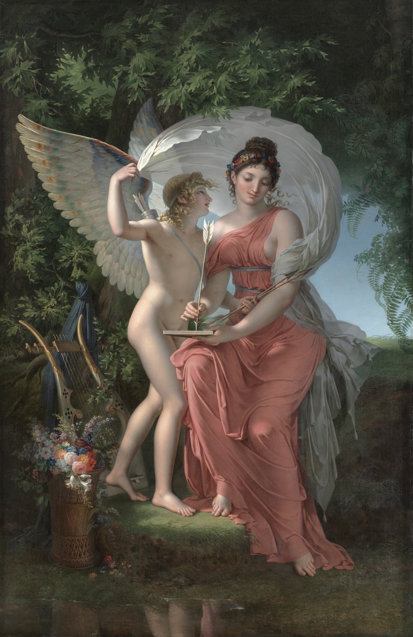 Erato, Muse der lyrischen Poesie von Charles Meynier