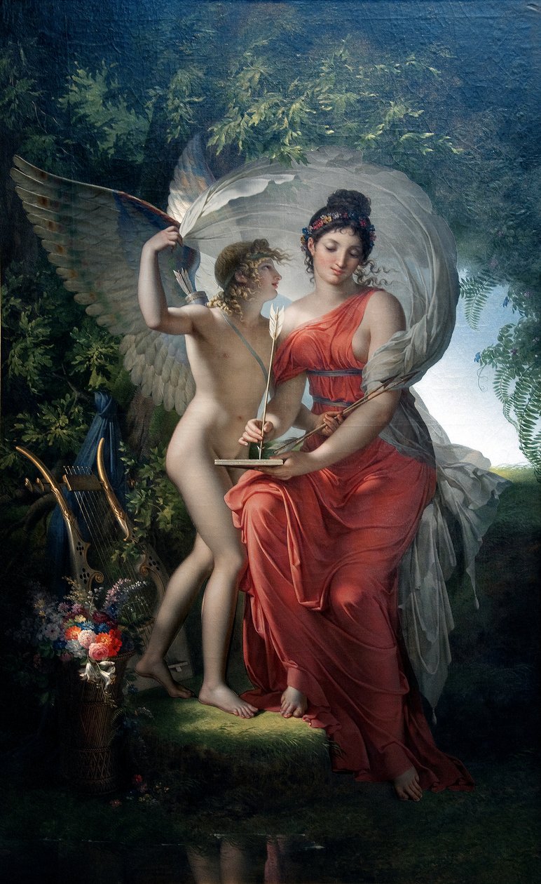 Erato, Muse der lyrischen Poesie von Charles Meynier