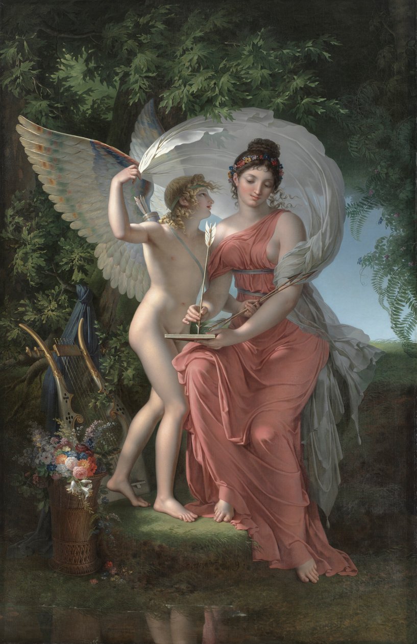 Erato, Muse der lyrischen Poesie, 1800 von Charles Meynier