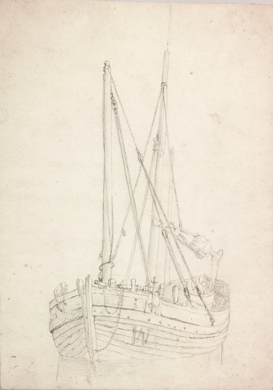 Studie eines Fischerbootes von Charles Napier Hemy
