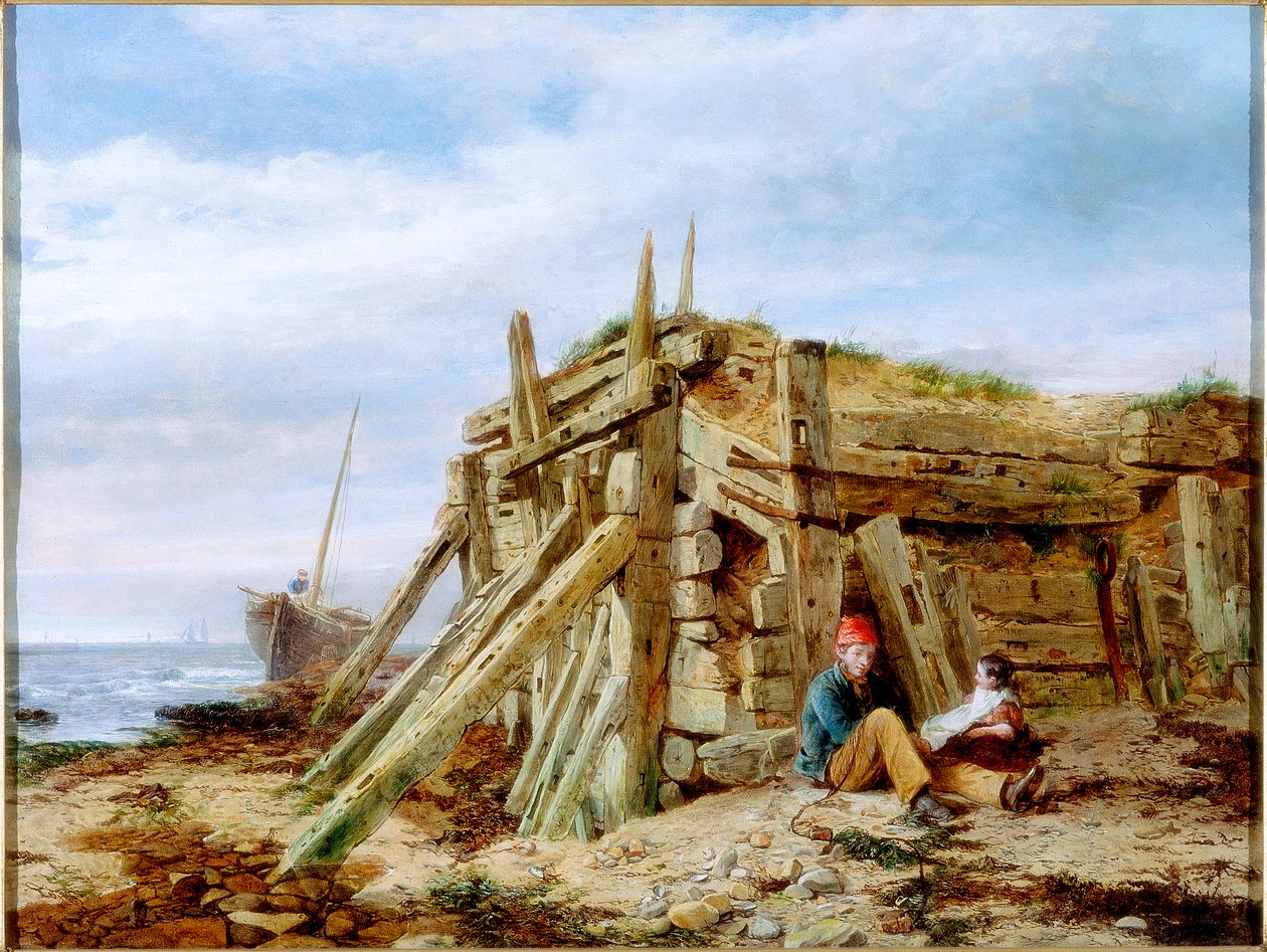 Unter der Mole, ca. 1863 von Charles Napier Hemy