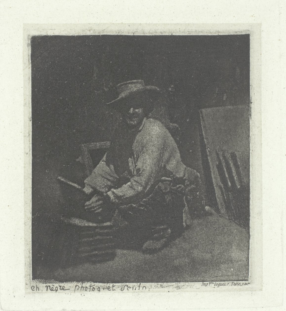 Kniender Maurer von Charles Nègre