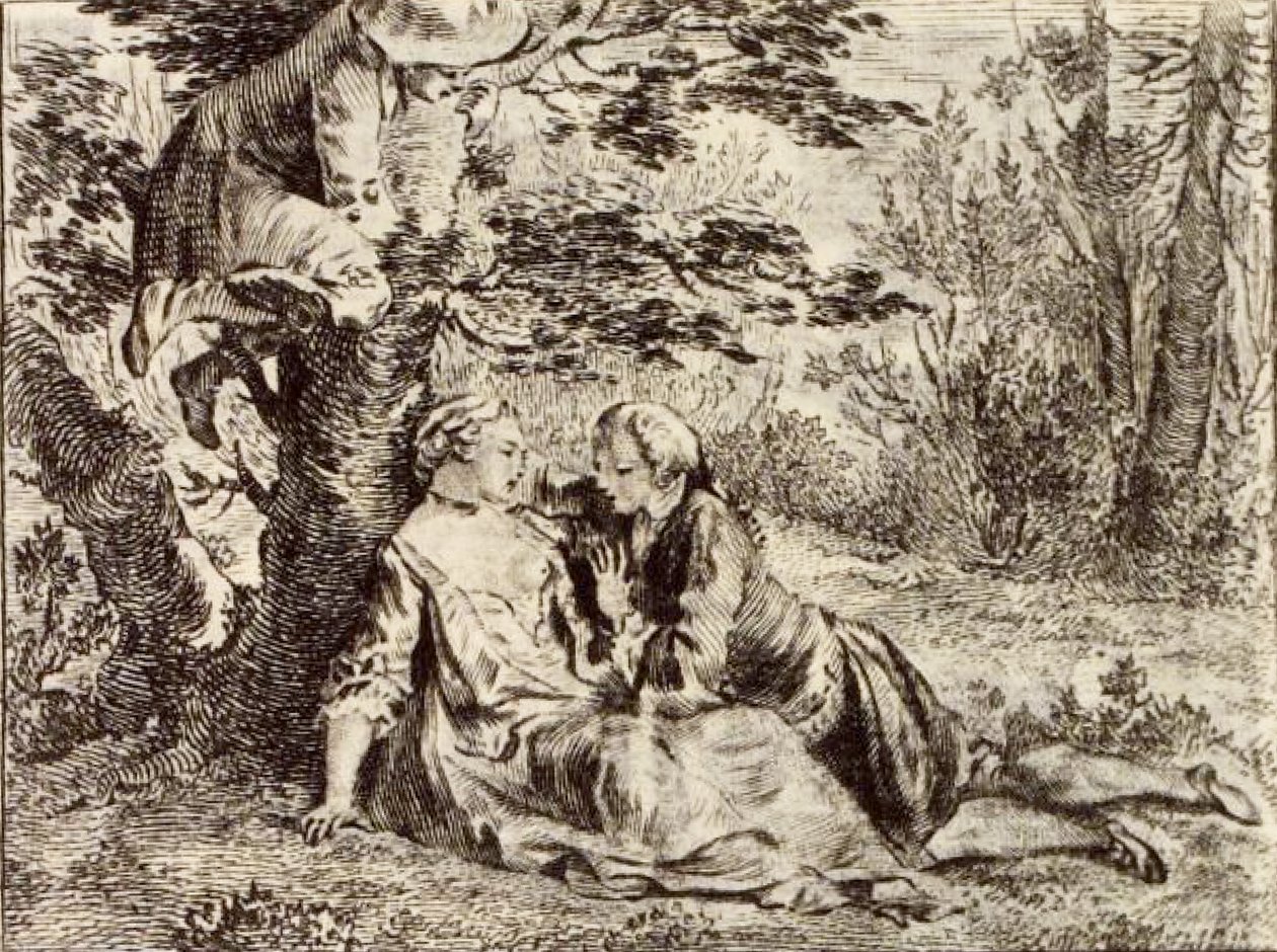 Der Dorfbewohner, der sein Kalb sucht von Charles Nicolas Cochin