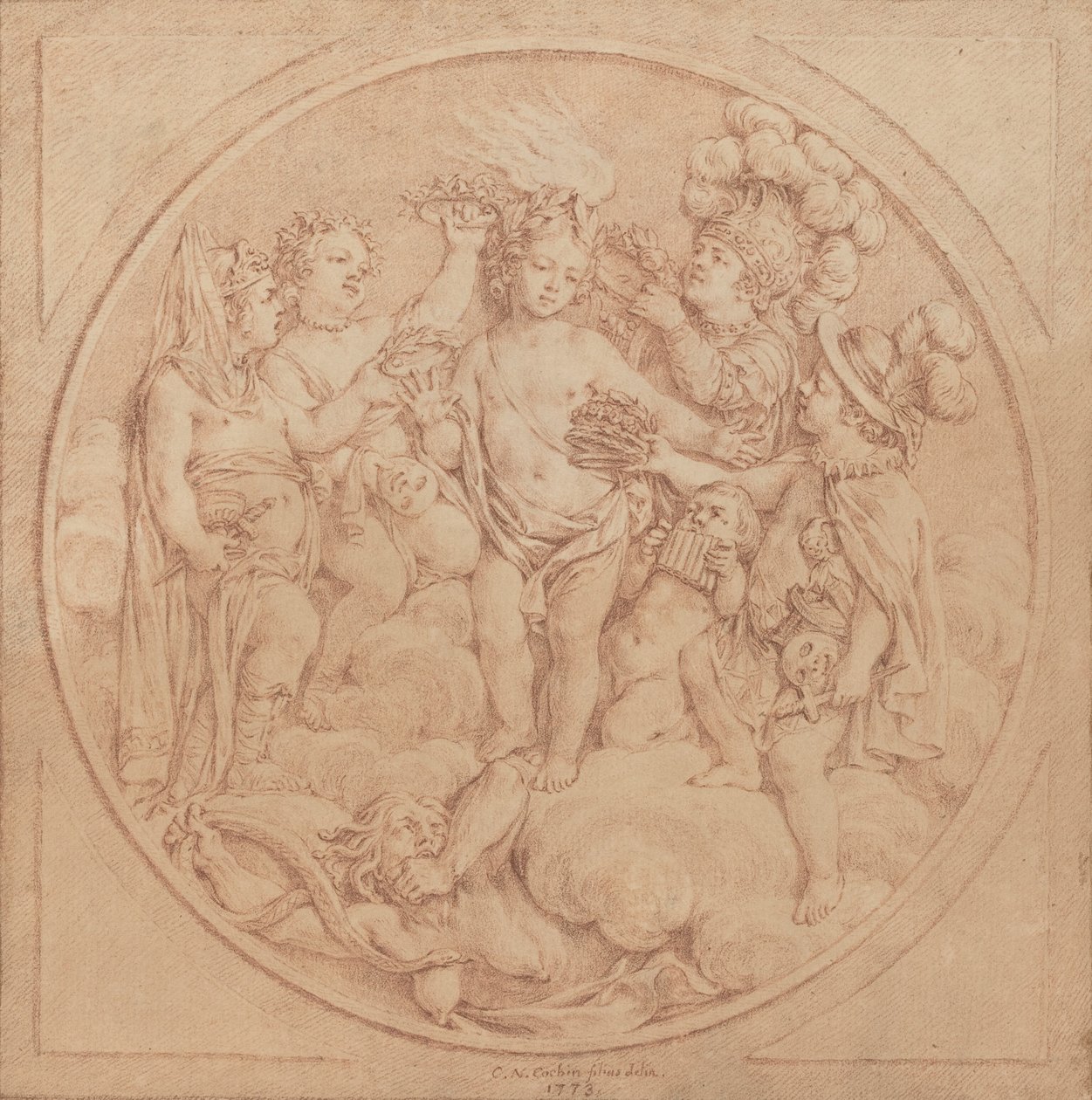 Allegorie des Ruhms von Charles Nicolas Cochin II