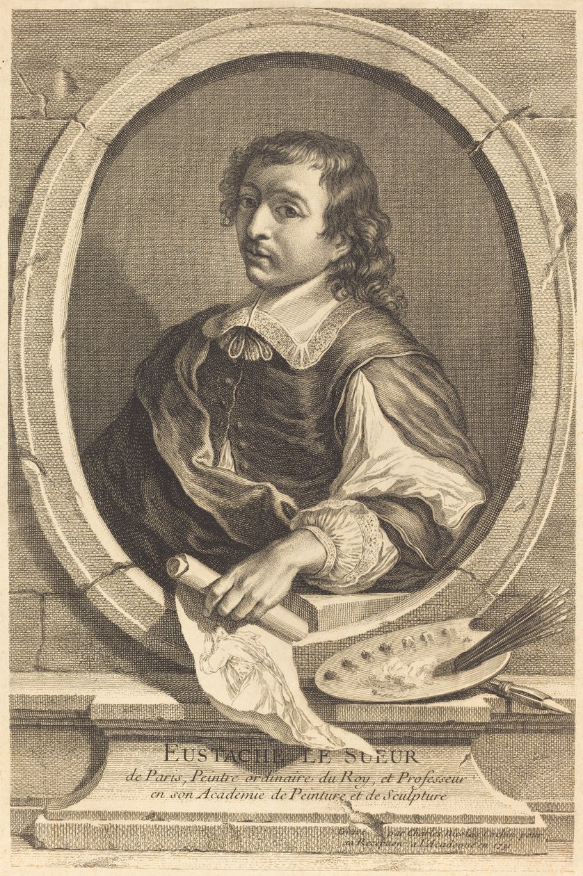 Eustache Le Sueur von Charles Nicolas Cochin I