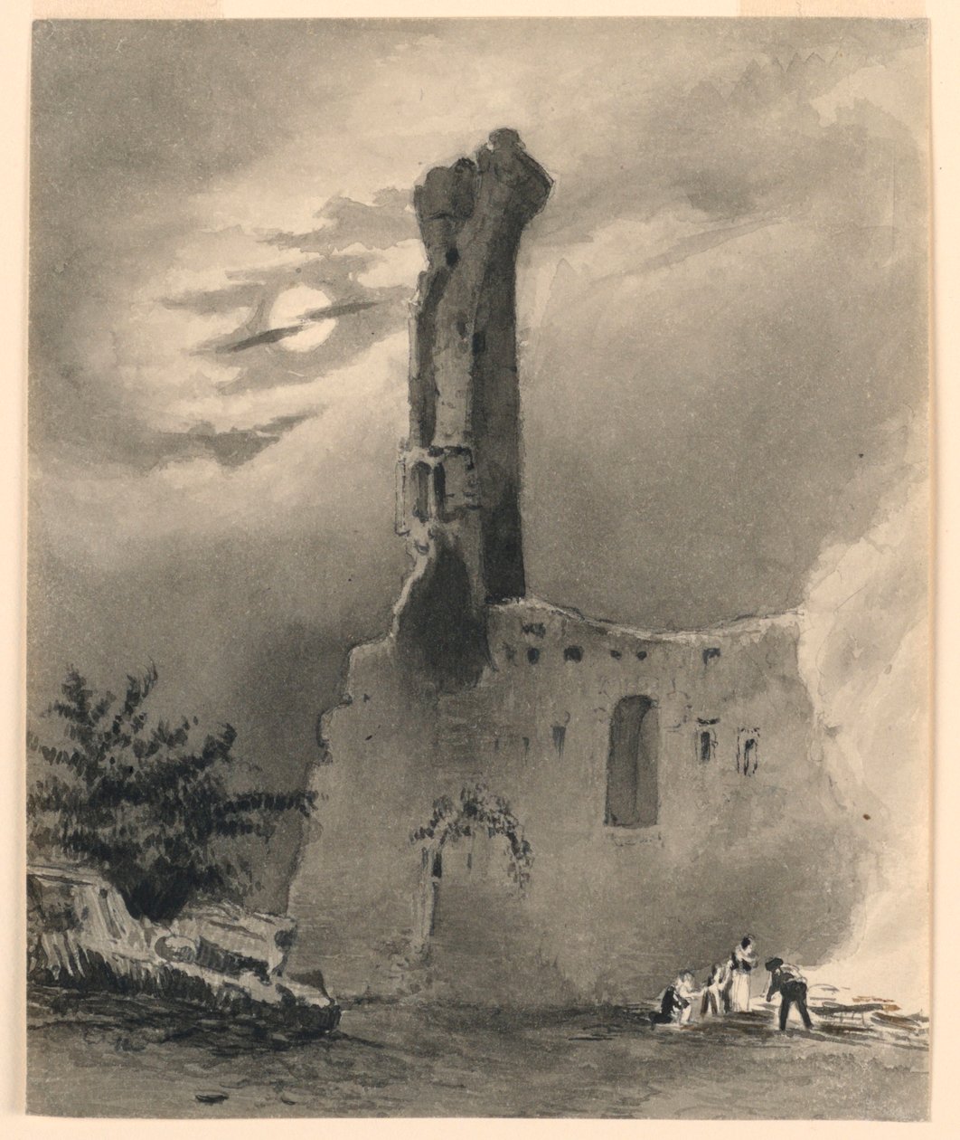 Ruinen einer mittelalterlichen Burg von Charles Nicolas Ransonnette