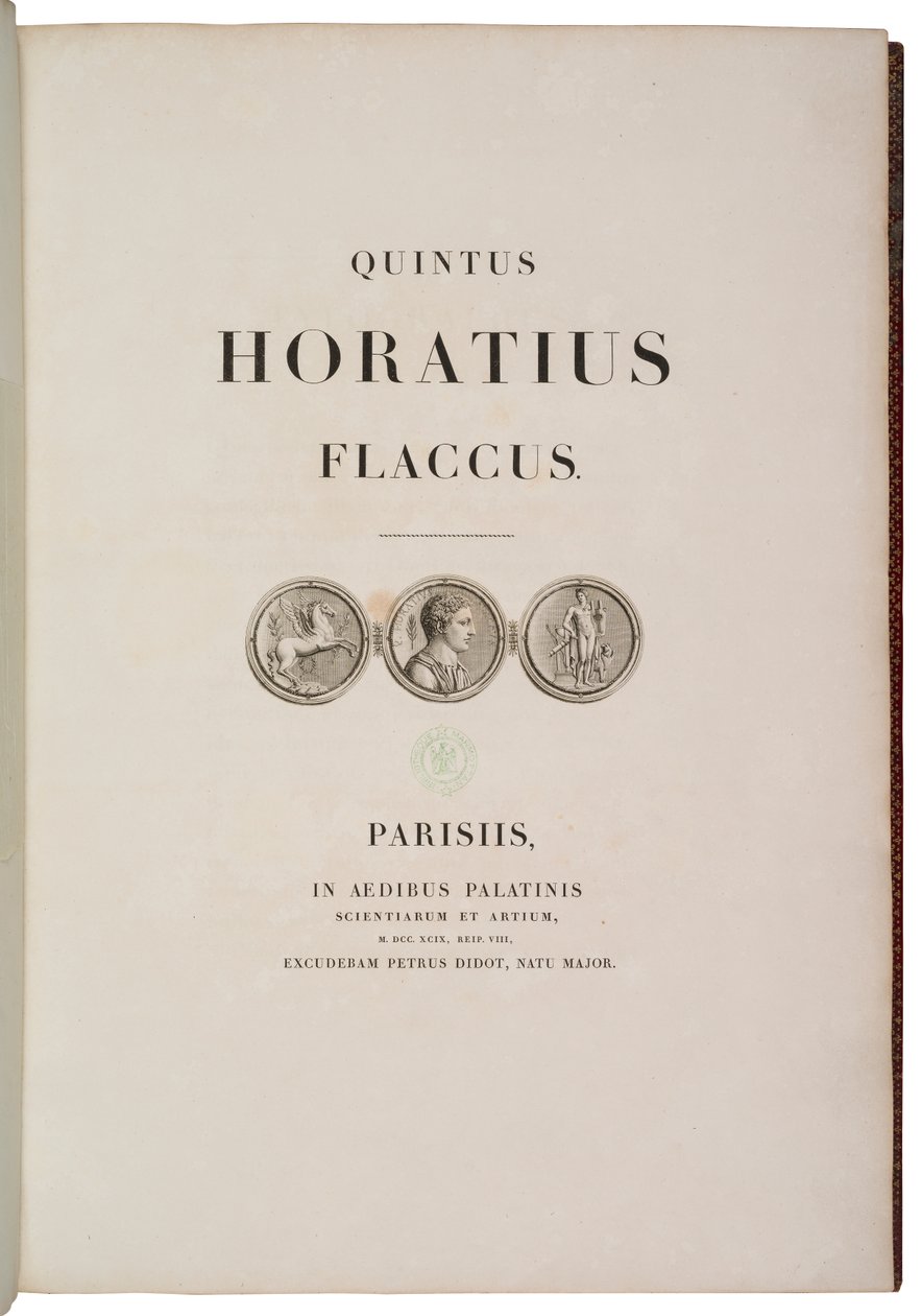 Titelseite von Quintus Horatius Flaccus von Charles Percier