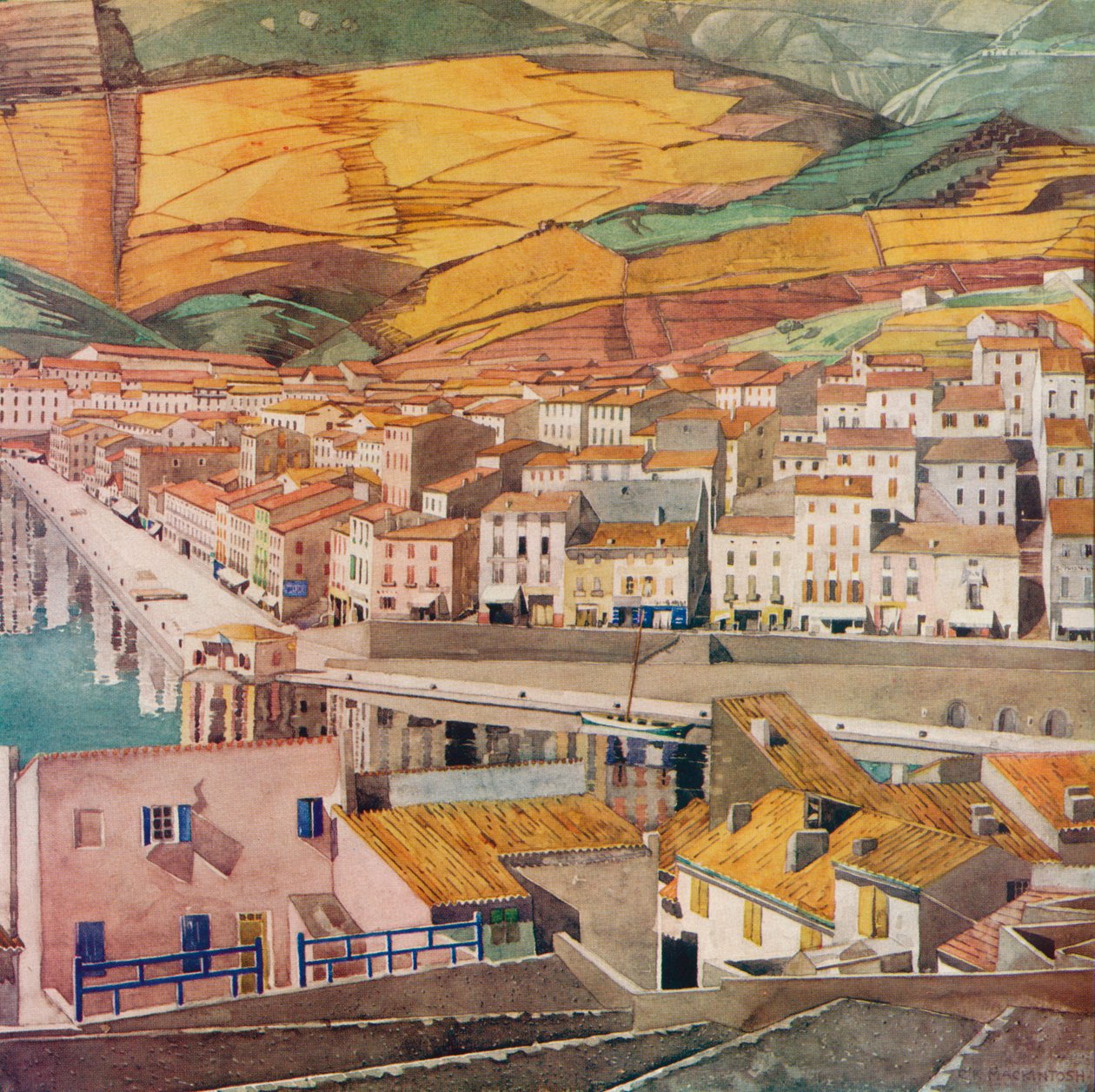 Port Vendres, Die Stadt, ca. 1925 von Charles Rennie Mackintosh