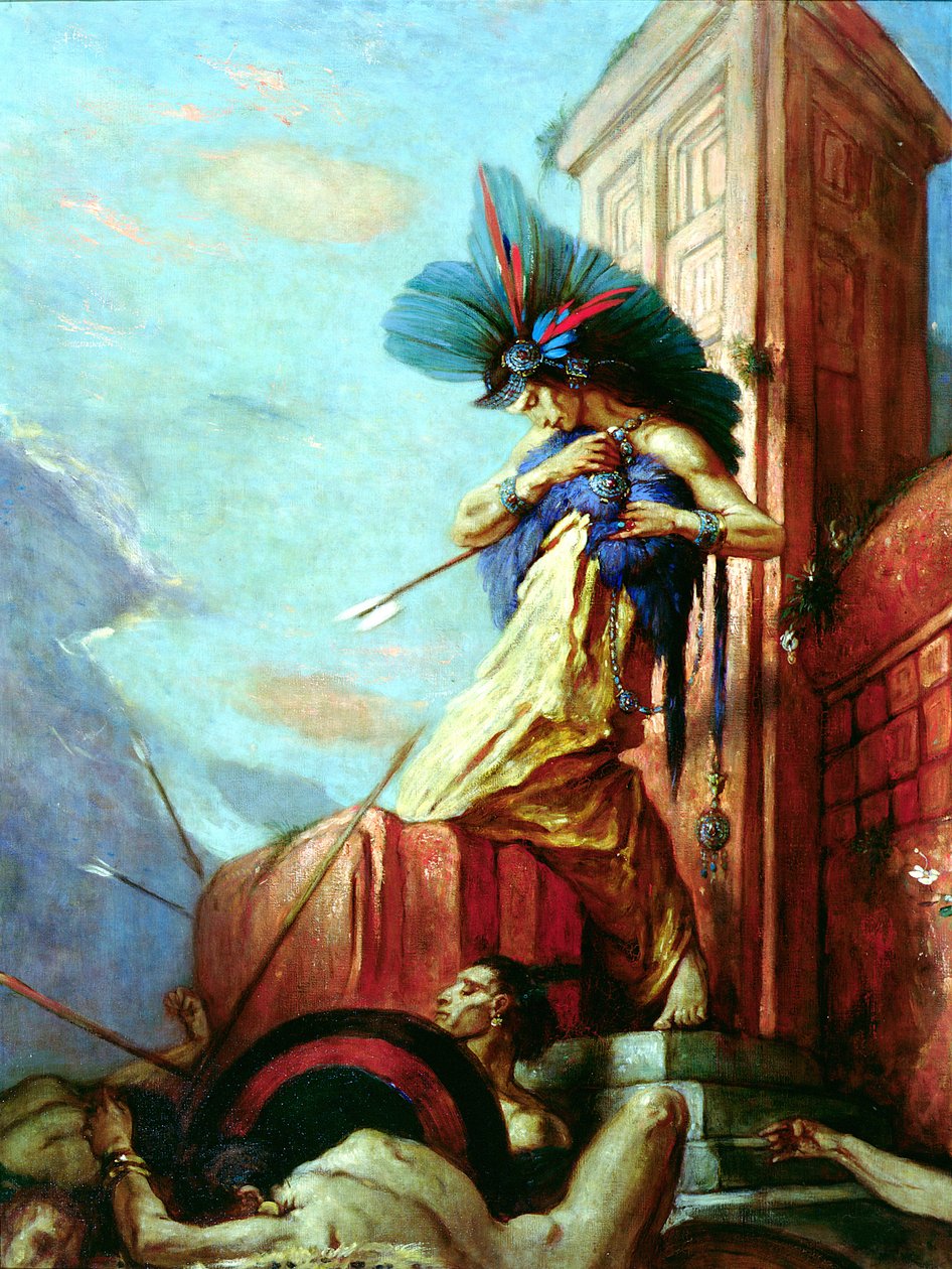 Der Tod von Montezuma (1466-1520) von Charles Ricketts