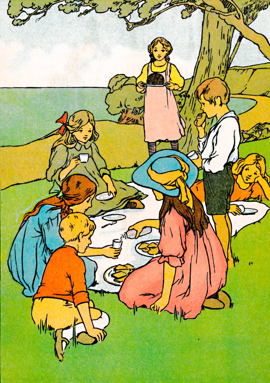 Ein Weihnachtsessen in Neuseeland, 1912 von Charles Robinson