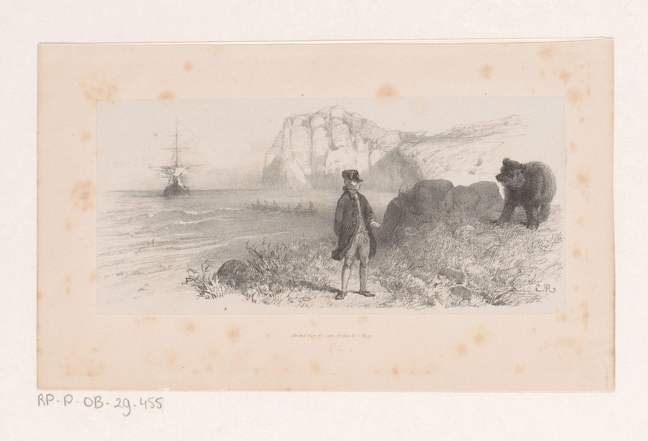 Baron von Münchhausen mit Bär von Charles Rochussen