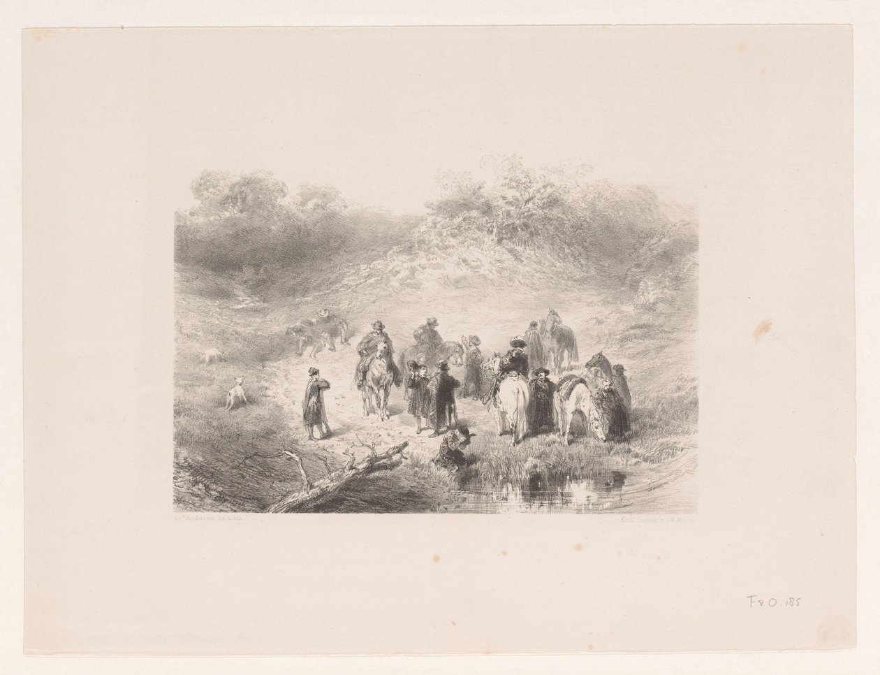 Reiter in Dünenlandschaft von Charles Rochussen