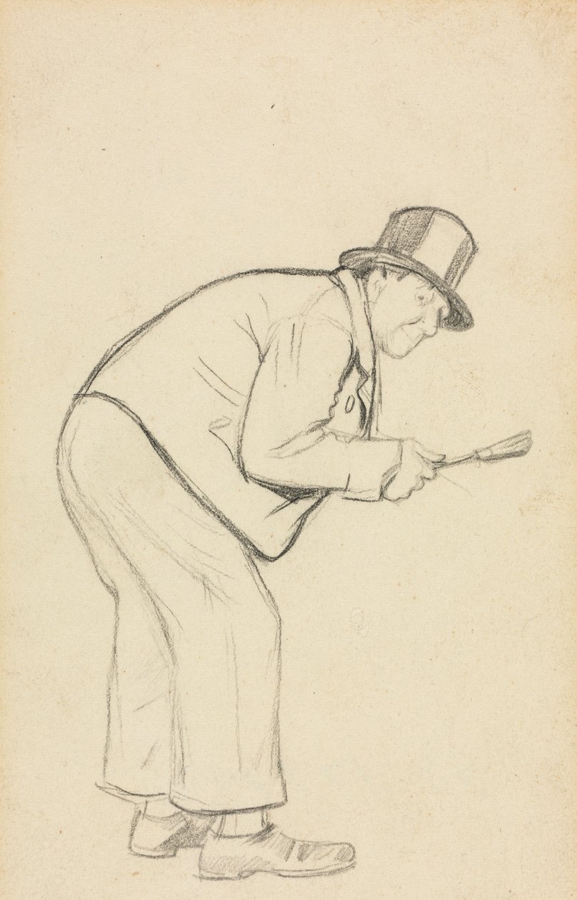 Studie für "Ein Frauenhasser" von Charles Samuel Keene