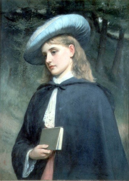 Mädchen mit einem Buch von Charles Sillem Lidderdale