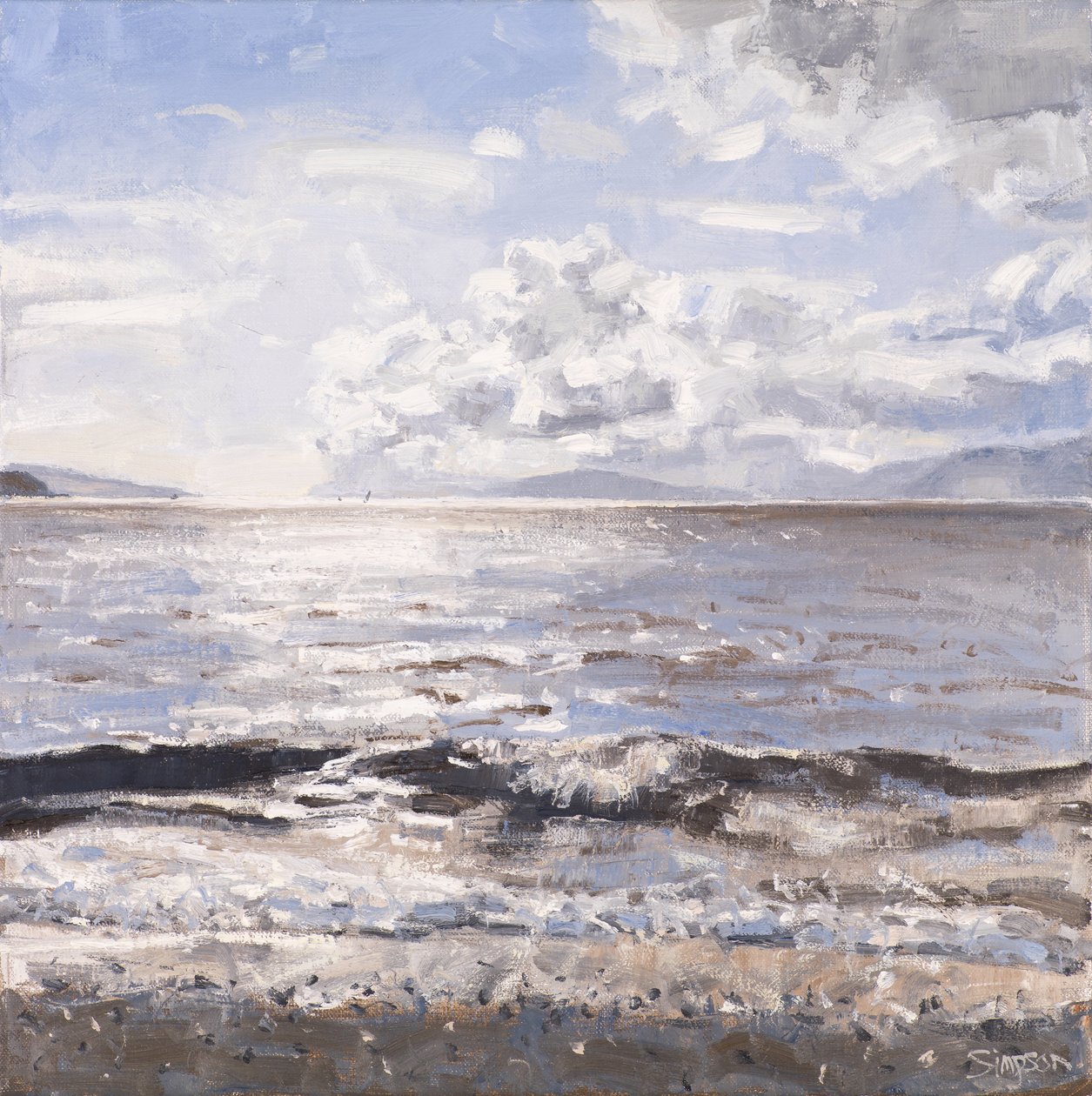 Graues Meer, Ledaig, 2017 von Charles Simpson