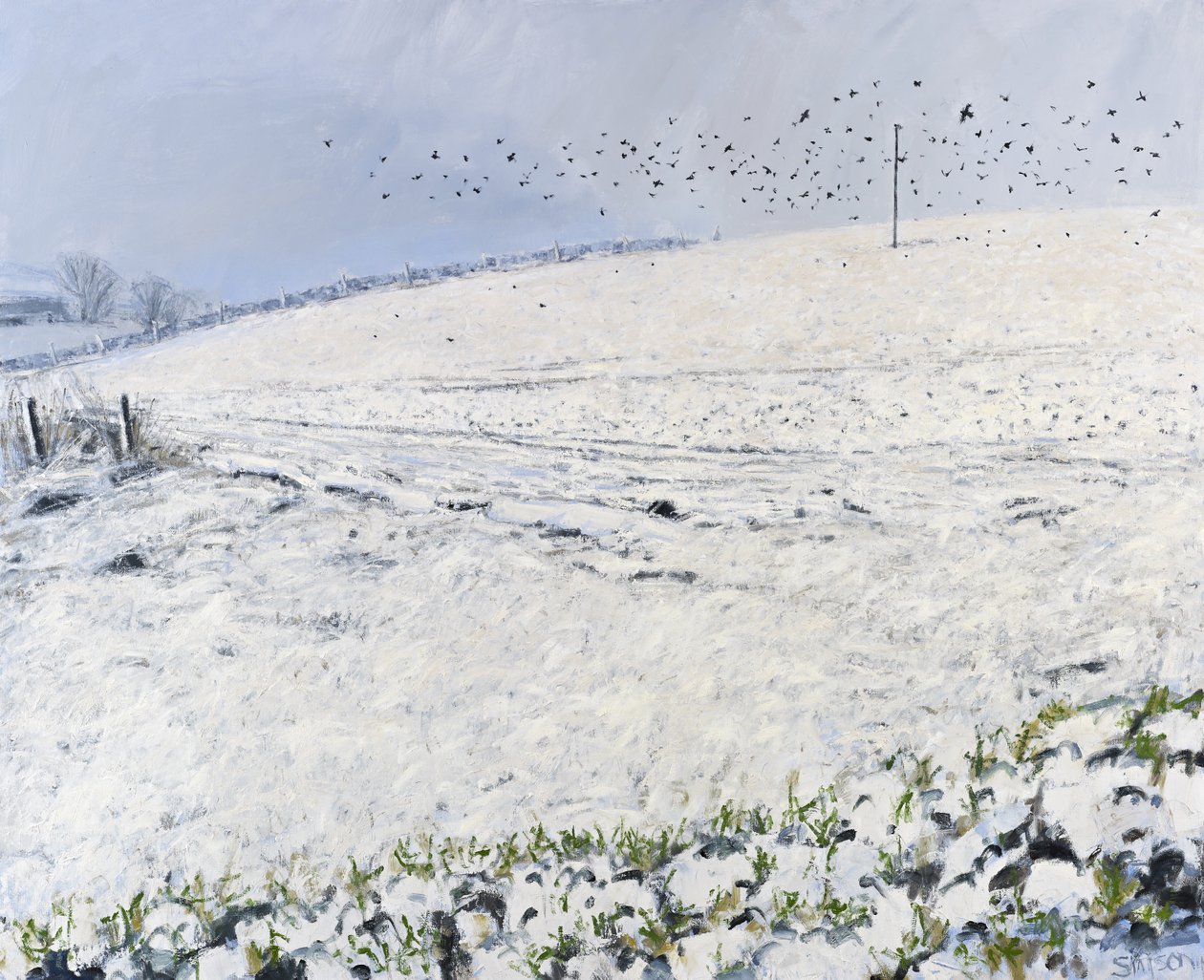 Winterkrähen, 2012 von Charles Simpson