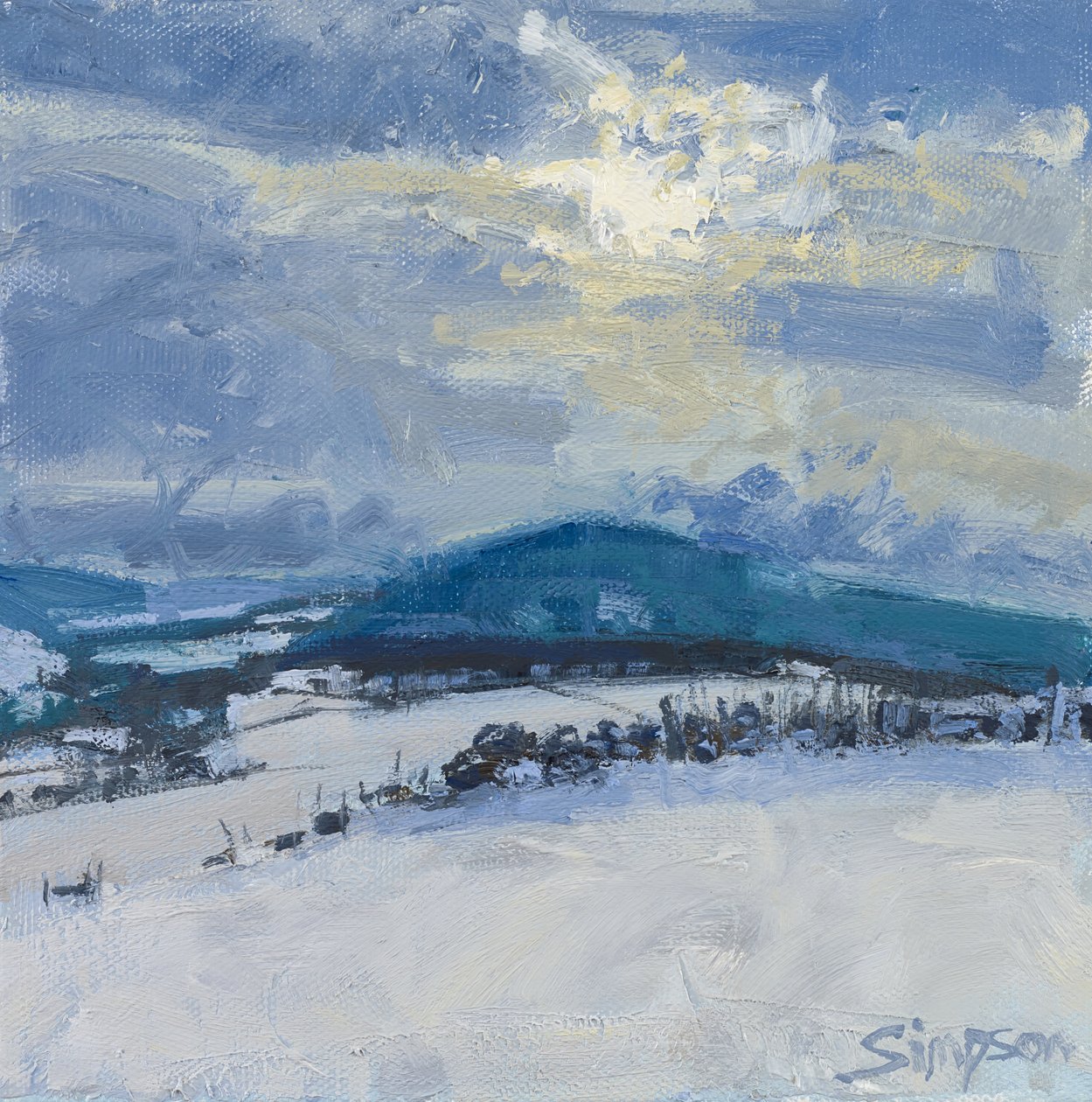 Winterhügel, 2015 von Charles Simpson
