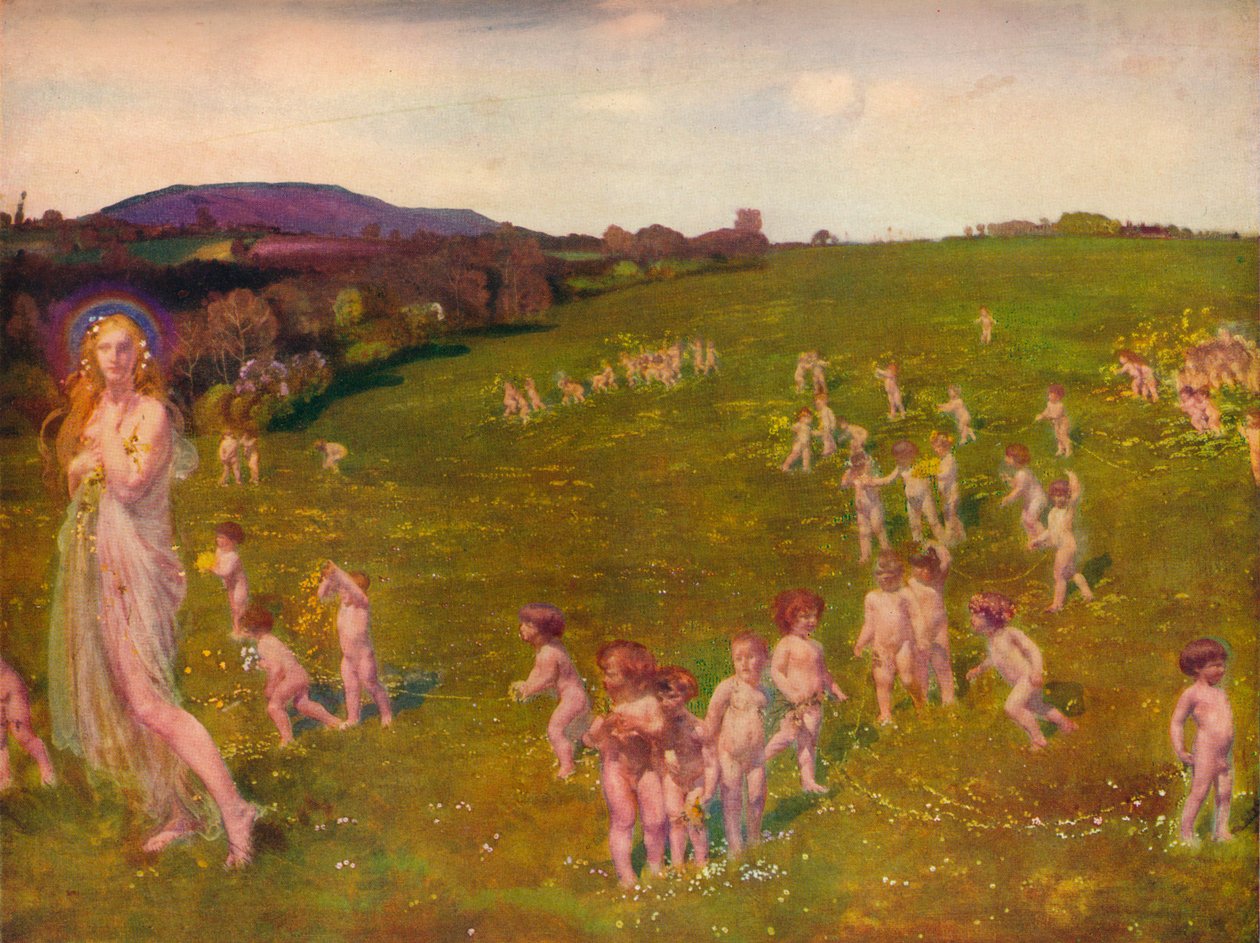 Das Kommen des Frühlings, 1913 von Charles Sims