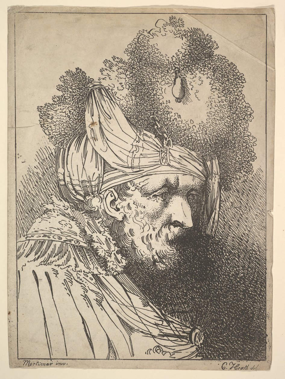 Orientalischer Kopf, ca. 1803 von Charles Theodosius Heath