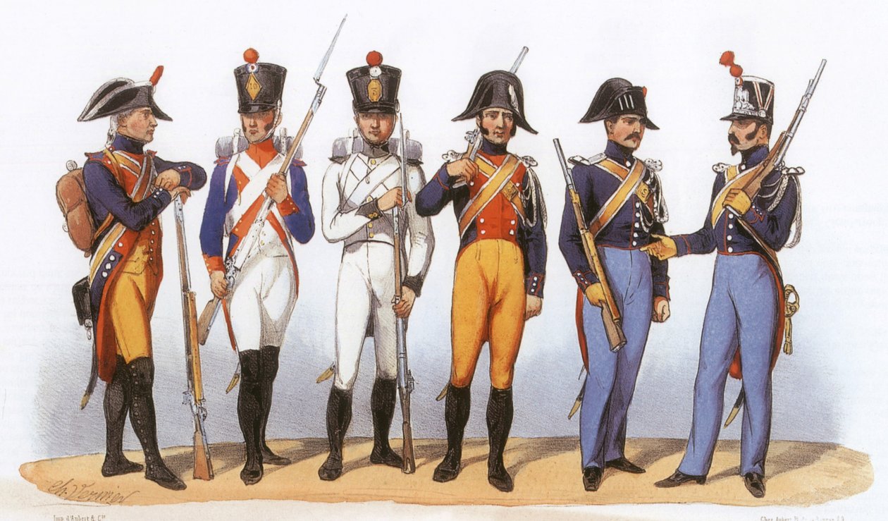 Uniformen der französischen Armee: Abgesessene Gendarmerie von Charles Vernier
