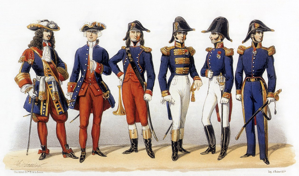 Uniformen der französischen Armee: Marineoffiziere von Charles Vernier