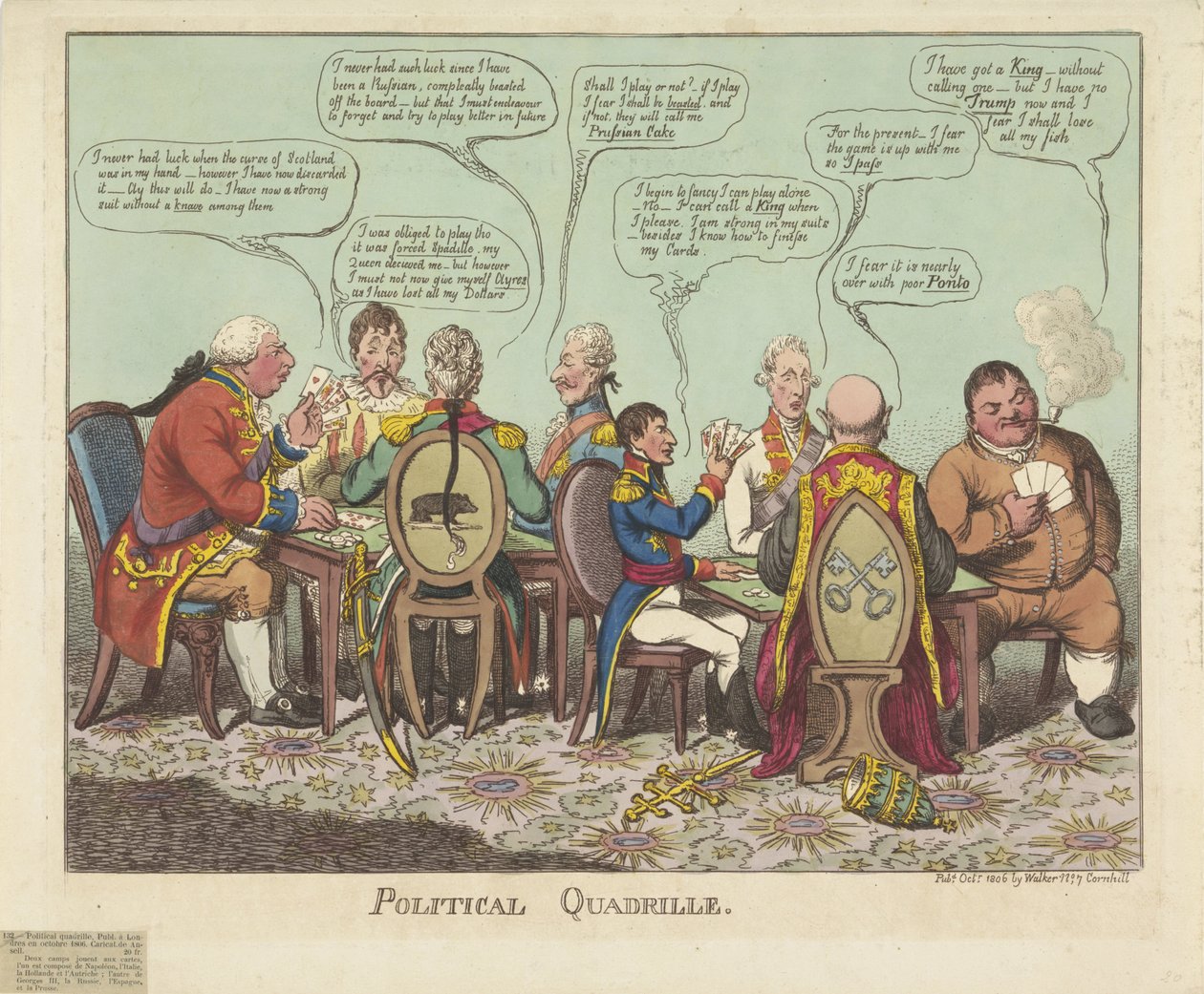 Politische Quadrille, 1806 von Charles Williams