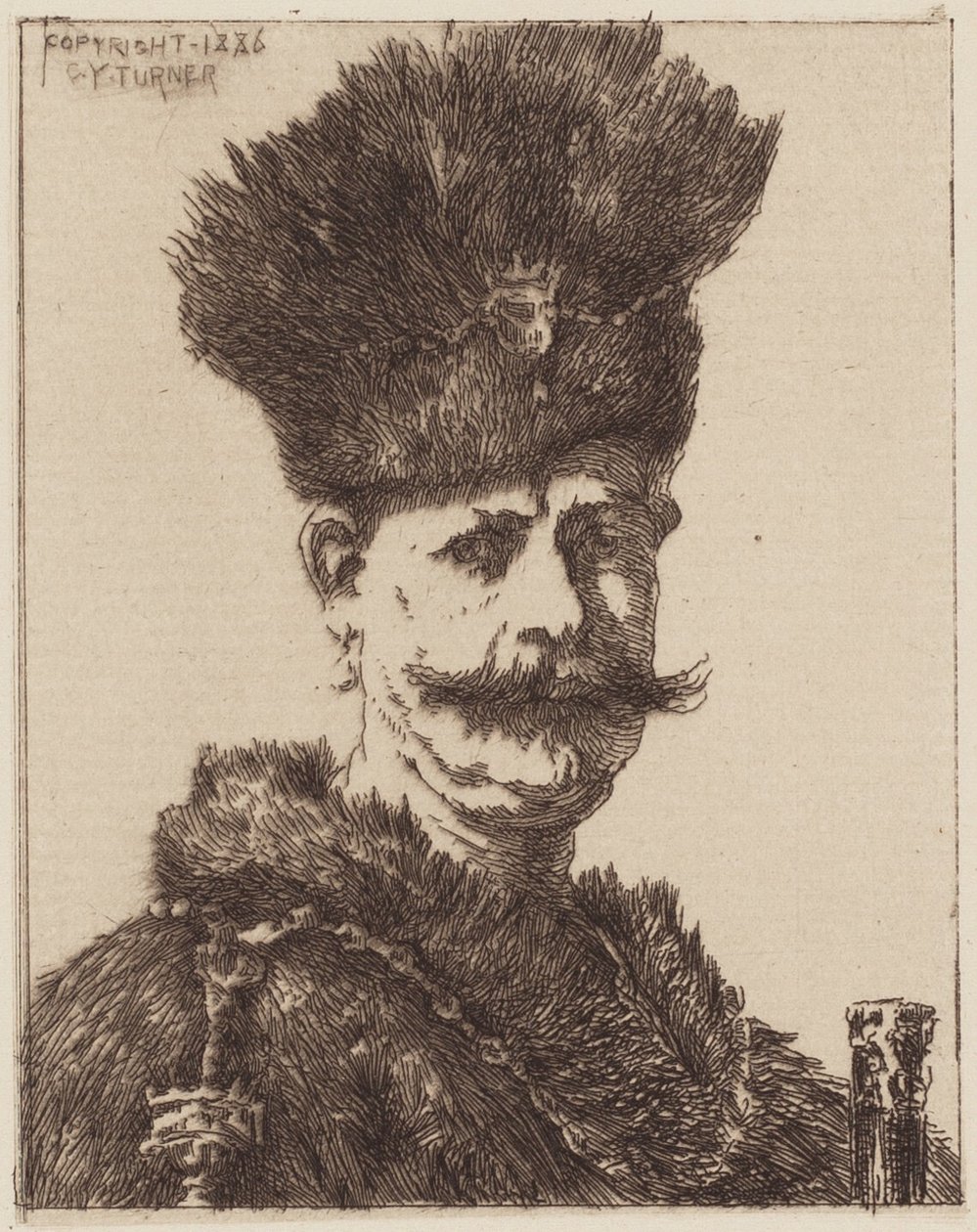 Porträt eines Mannes von Charles Yardley Turner