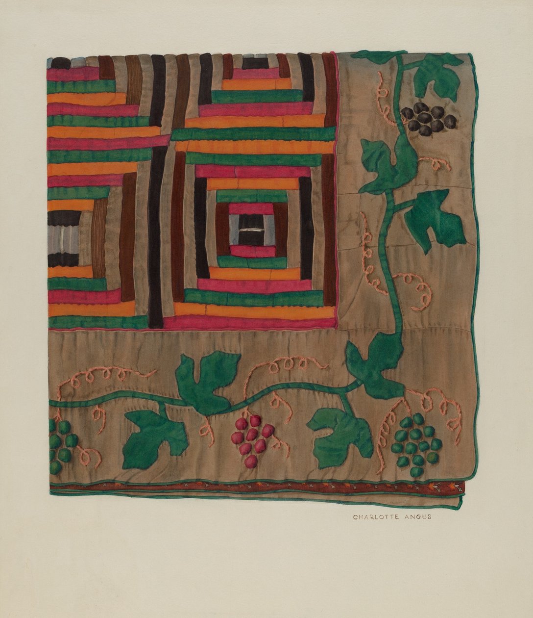 Blockhütten-Quilt von Charlotte Angus