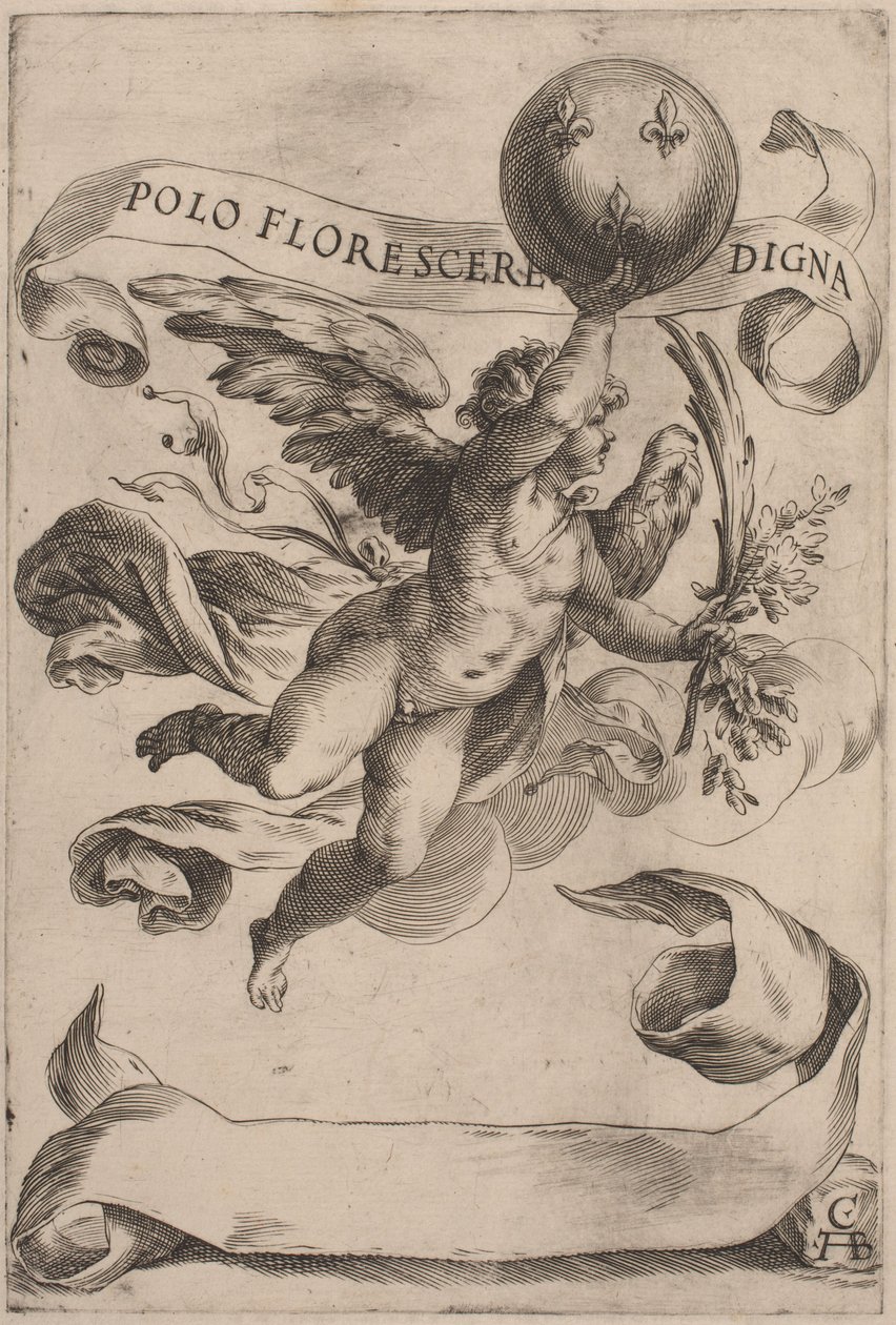 Genius mit dem Wappen der Medici, 1605 von Cherubino Alberti
