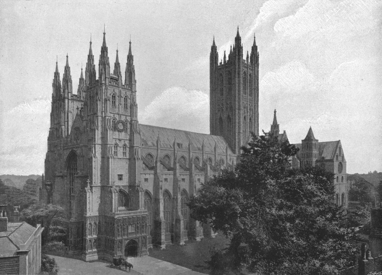 Kathedrale von Canterbury, um 1900 von Chester Vaughan