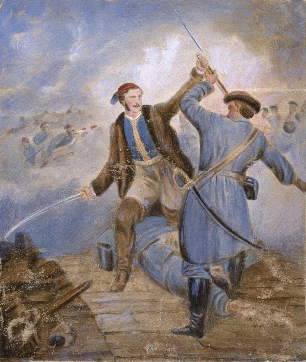 Major CC Teesdale, gewinnt das VC in Kars, 29. September 1855 von Chevalier Louis William Desanges