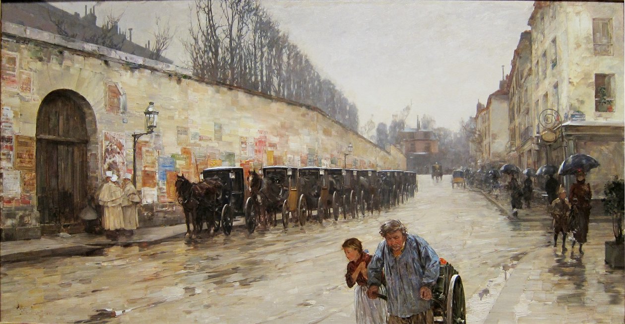 Ein Regenschauer, Rue Bonaparte von Childe Hassam