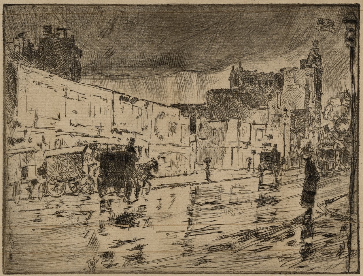 Werbetafeln, New York von Childe Frederick Hassam
