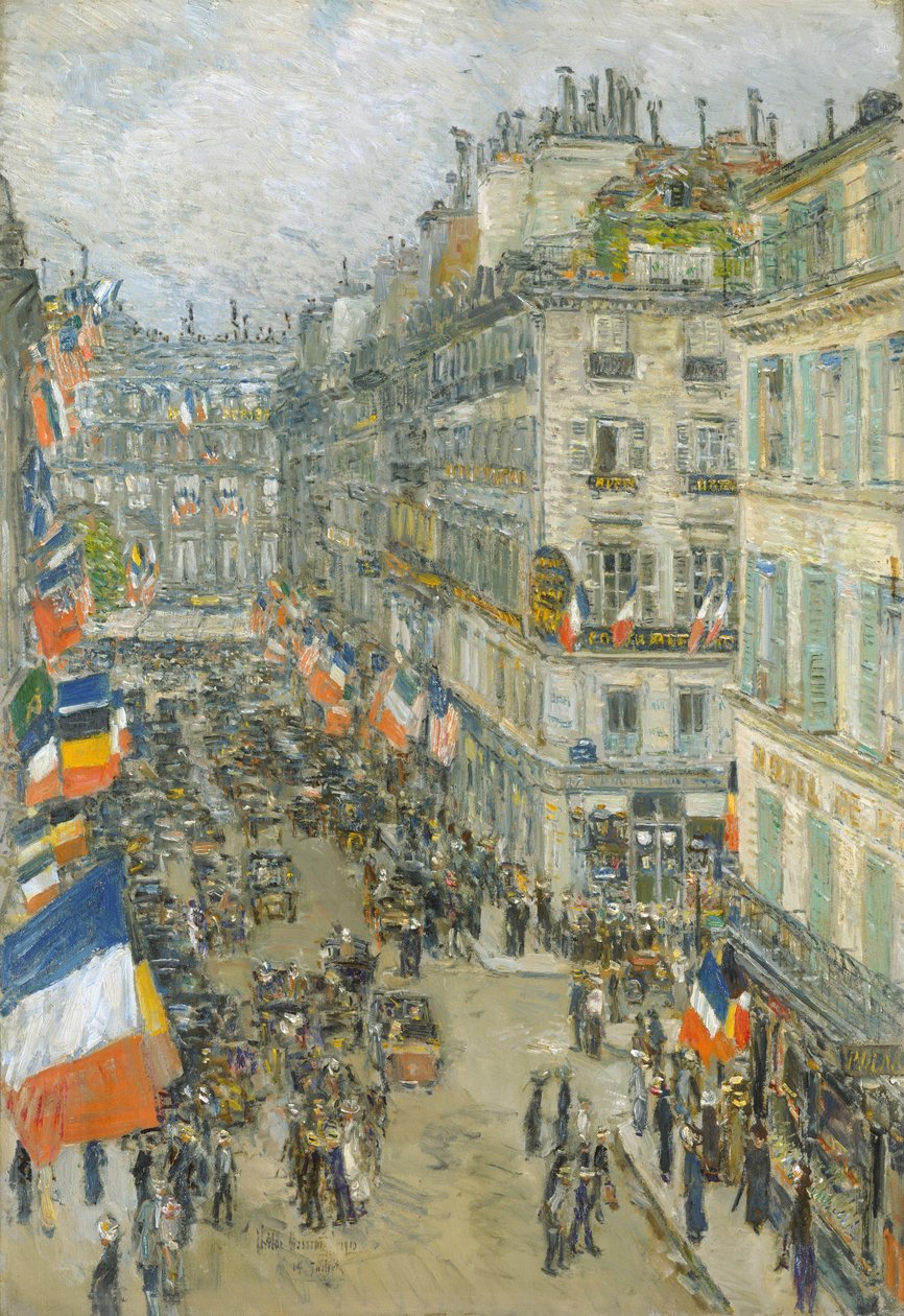 Vierzehnter Juli, Rue Daunou von Childe Frederick Hassam