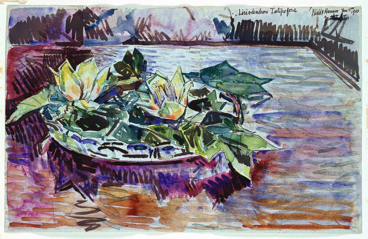 Tulpen in einer Schale von Childe Frederick Hassam