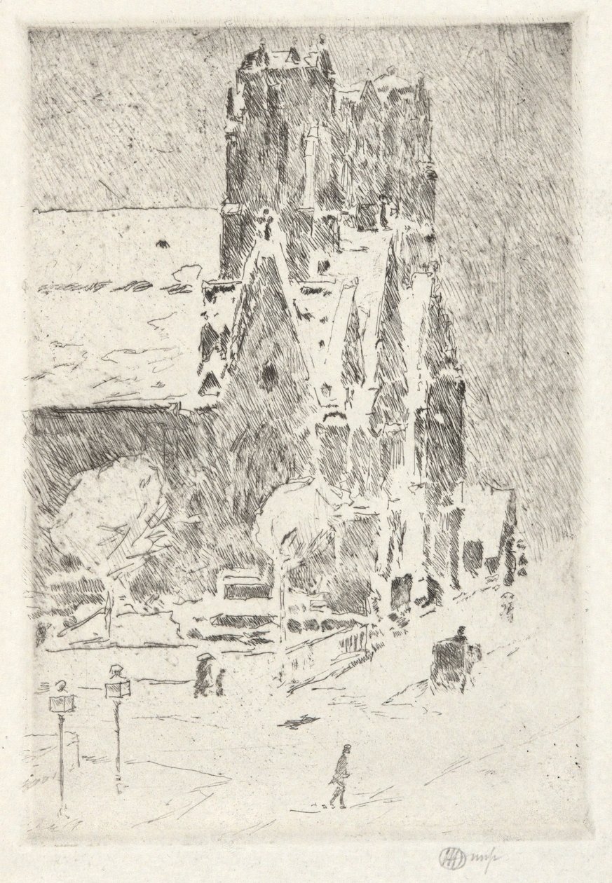 Kalvarienkirche im Schnee von Childe Hassam