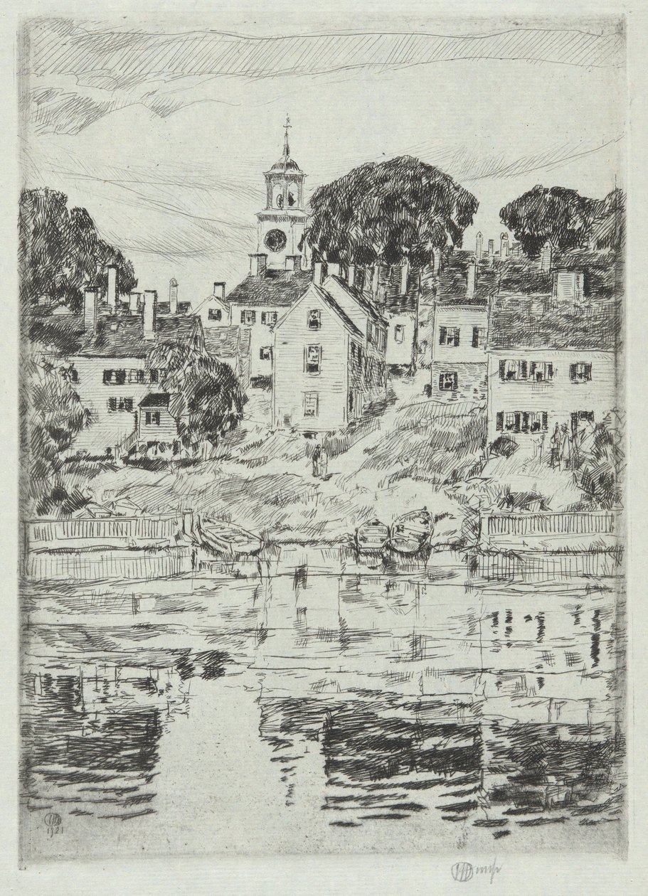 Kirchturm, Portsmouth, 1921 von Childe Hassam