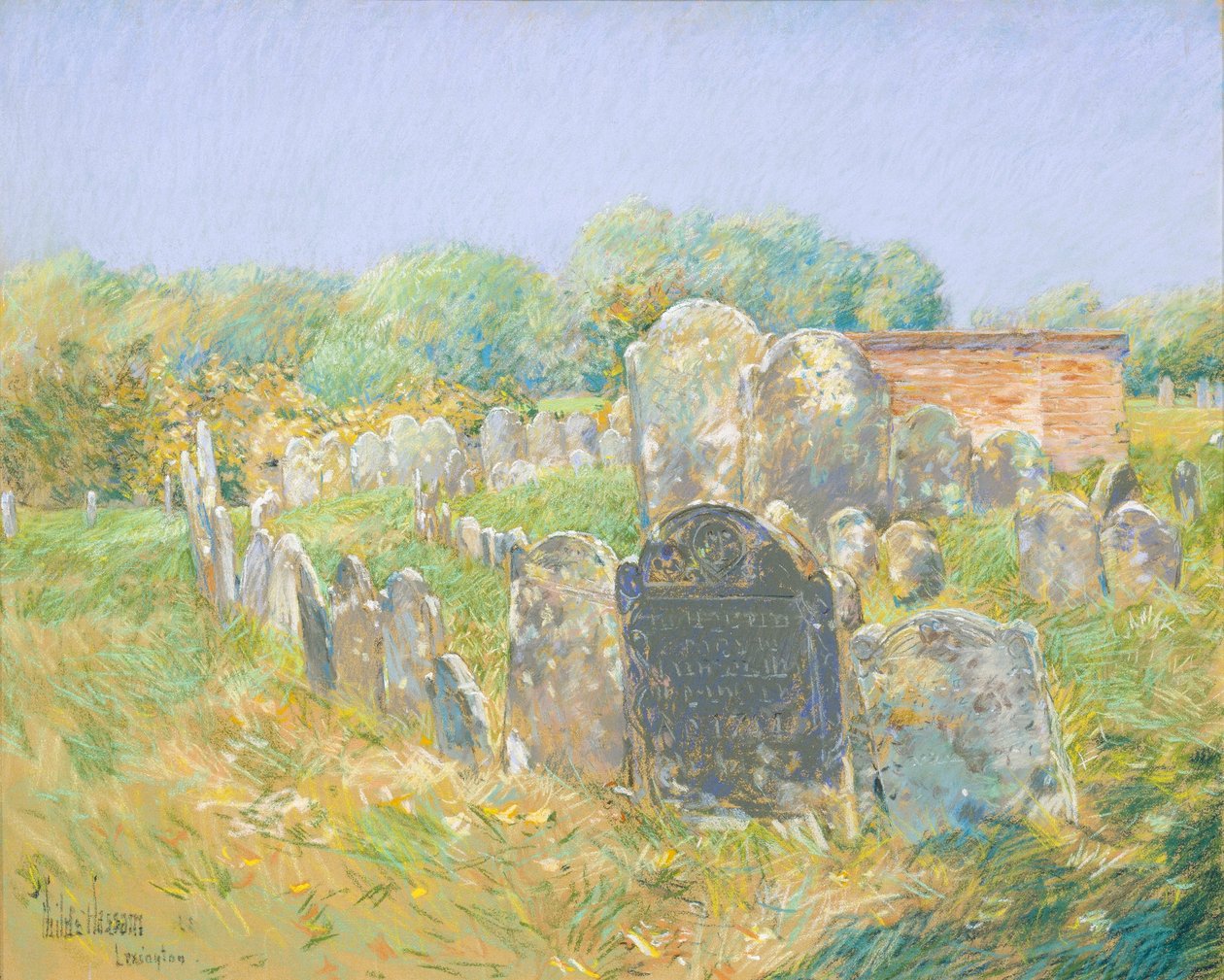 Kolonialer Friedhof in Lexington von Childe Hassam
