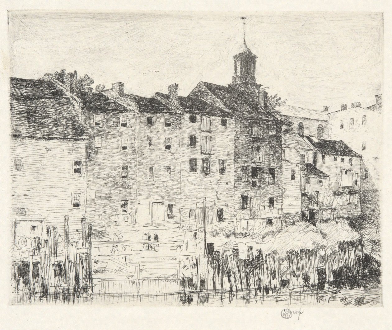 Alte Lagerhäuser, Portsmouth von Childe Hassam